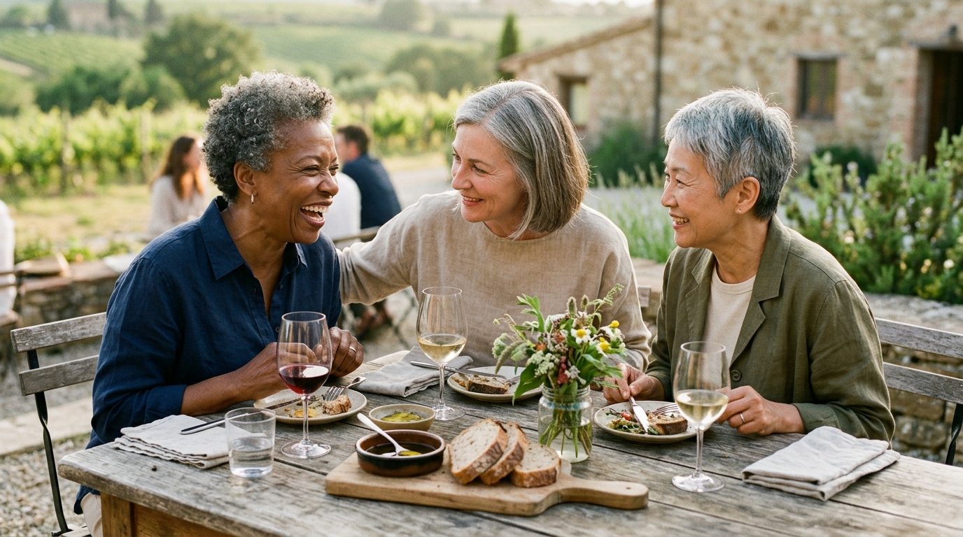 Women enjoying community and geuine freedom